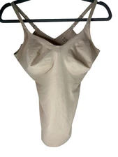 Naomi & Nicole Tummy Shaping Camisole Tank Women's Size 40c Nude Beige Smooth