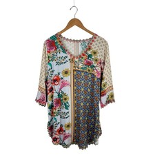 Johnny Was Shana Floral Tunic S Boho Colorful Prints