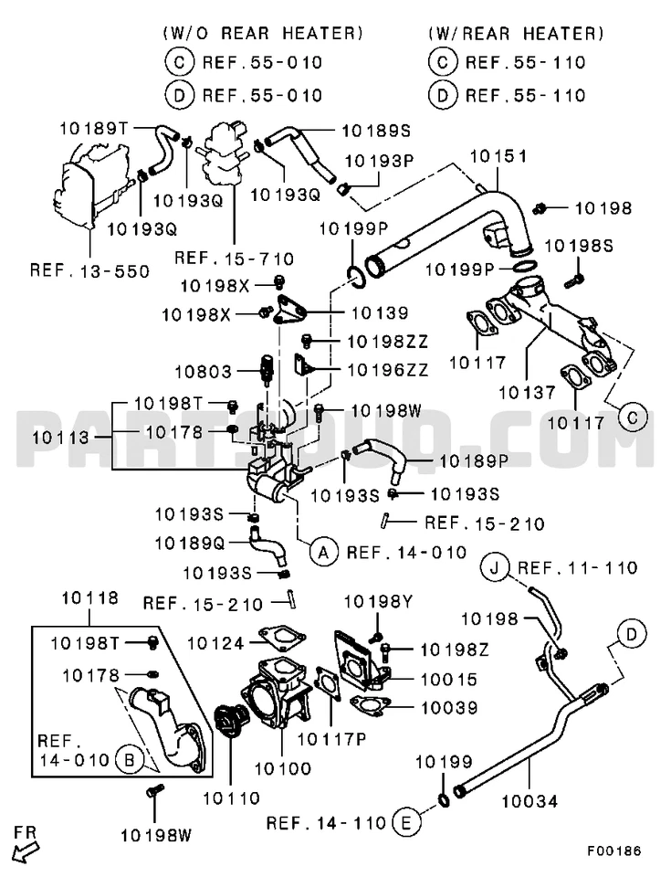 NEW Genuine Thermostat Housing for Mitsubishi Montero 01-02 3.5 03-06 3.8L — 第 3/3 张图片
