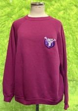 Vintage 90's Pink Panther Embroidered Pullover Sweatshirt Made in USA Fuschia XL
