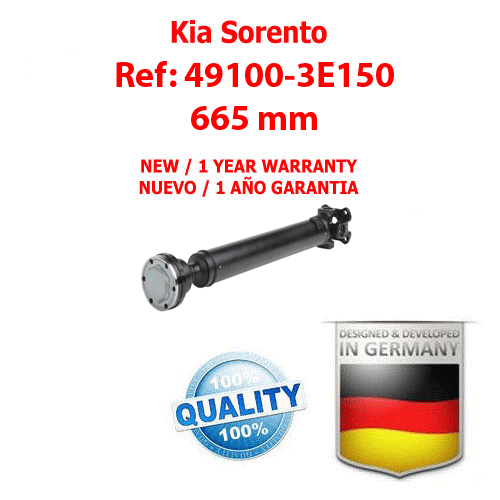 TRANSMISION CARDAN Kia Sorento 49100-3E150, 491003E150  / BRAND NEW PROPSHAFT  - Imagen 1 de 1