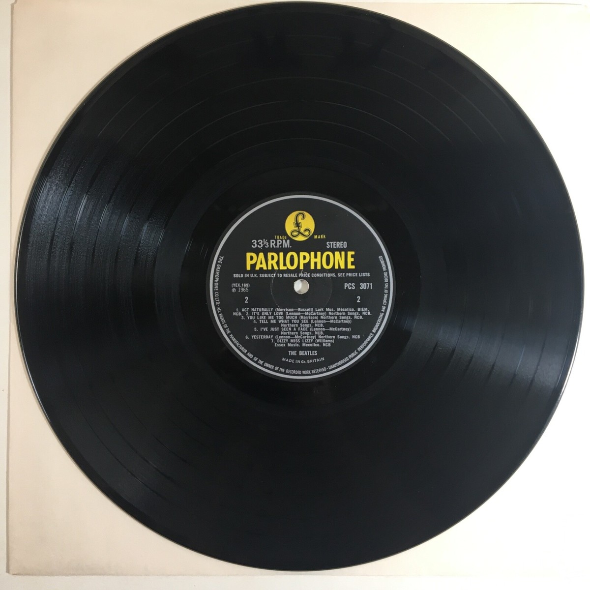 1965 THE BEATLES Help 1st UK Stereo Pressing 168-1/169-1 3AM