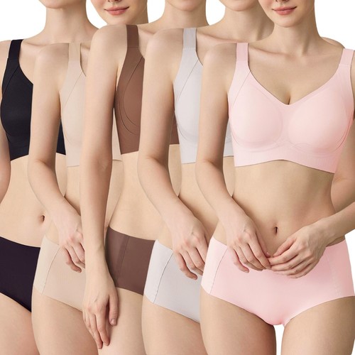 Bra and Panty Set Seamless Wireless Comfort Bralette Lingerie Underwear Intimate - Picture 29 of 29