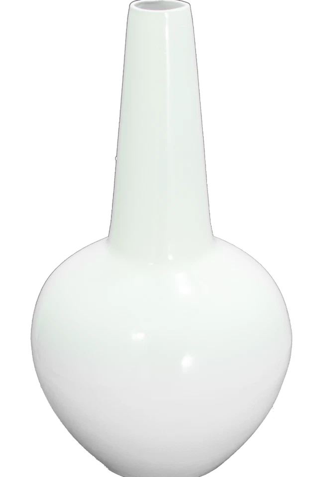 Jarrón de cerámica griega ánfora de 14 pulgadas urna blanca de porcelana diseño moderno contemporáneo Foto 4 de 4