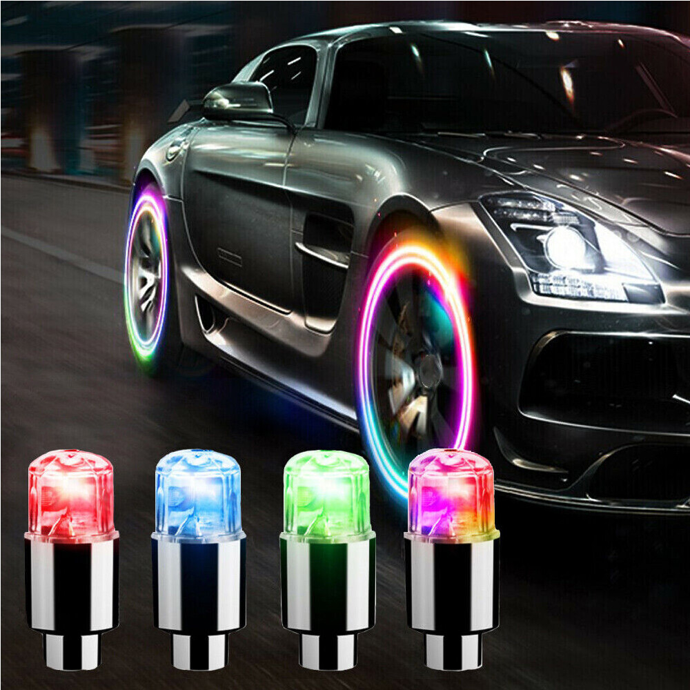 4pcs Car Truck Wheel Tire Tyre Air Valve Stem LED Light Caps Covers Accessories