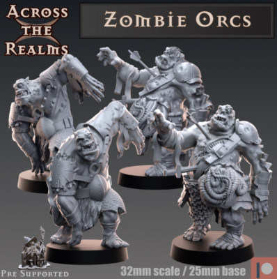 DnD Orc Zombies Squad of 2