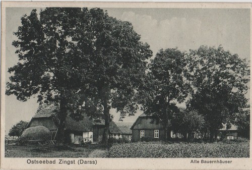 Ostseebad ZINGST Darss Fischland Alte Bauernhäuser schöner Stempel 8.8.1934 gela
