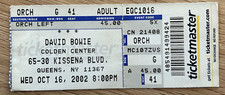 RARE David Bowie Ticket Stub 10/16/2002 Colden Center Queens NY Ziggy