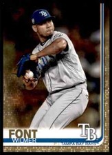 2019 TOPPS SERIES 2 GOLD WILMER FONT 1942/2019 TAMPA BAY RAYS #429 PARALLEL