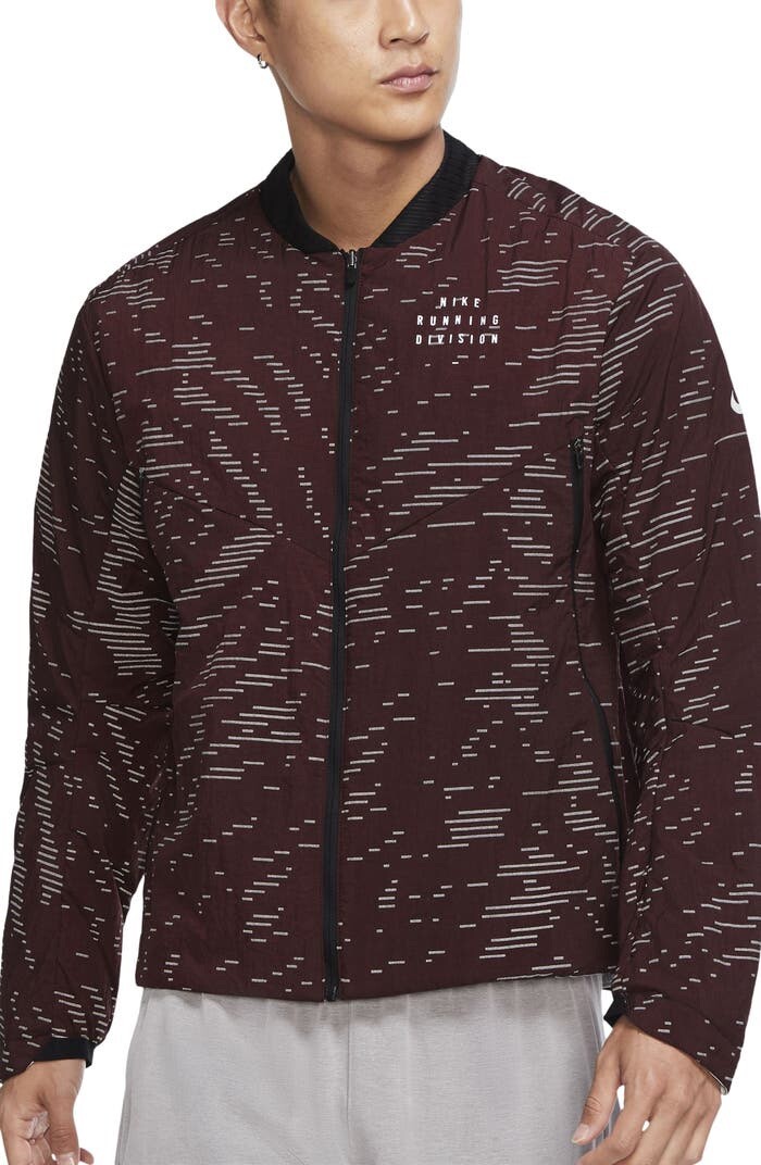 Nike Therma Reversible 3M Running Jacket Maroon White DM4626-652