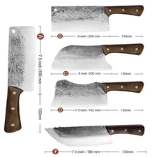 Hand Forged Bone Cleaver Knife Chef Knife High Carbon Steel for Chopping Slicing