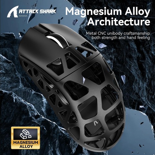 ATTACK SHARK R3 46g Magnesium Alloy Mouse, PixArt PAW3395 BT/2.4G/Wired,26000DPI - Picture 4 of 64