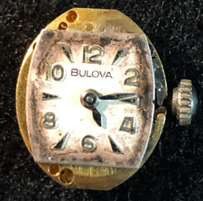Vintage Bulova Women's Watch Movement Runs Ticks 17j Swiss