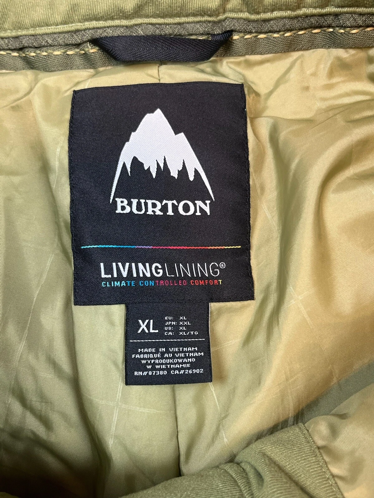 burton covert insulated lined adjustable waist pockets pants