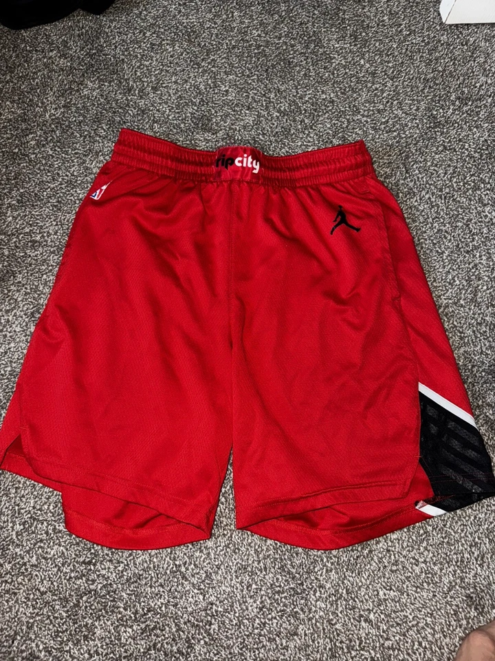Hombres Nike NBA Portland Trailblazers Auténticos Dri-Fit Pantalones Cortos Rojo Talla XL 42 Foto 2 de 4