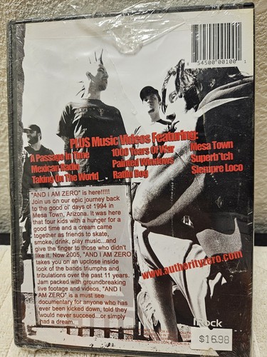 New 2005 Sealed Never Opened Authority Zero And I Am Zero DVD Original Price Tag - Picture 4 of 7