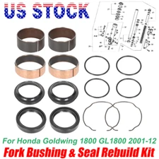 US Fork Bushing & Dust Seal Rebuild Kit For Honda Goldwing 1800 GL1800 2001-2012