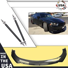 4Pcs Front Bumper Lip Splitter Spoiler Carbon Fiber For Dodge Charger SRT SXT
