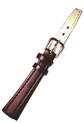 BRACELET MONTRE CUIR 26 Mm Marron façon veau lisse Rechange Boucle Dorée EUR 6,99 - FR