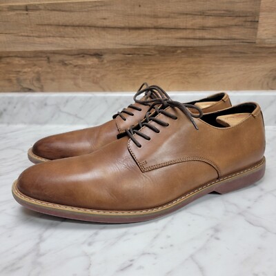 14th And Union Brown Leather Dress Shoes Men Sz 13M Crepe Sole Oxfords |  eBay