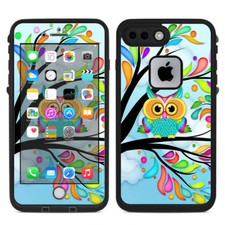 Skin Decal for Lifeproof iPhone 7 Plus Fre Case / Colorful Artistic Owl in tree