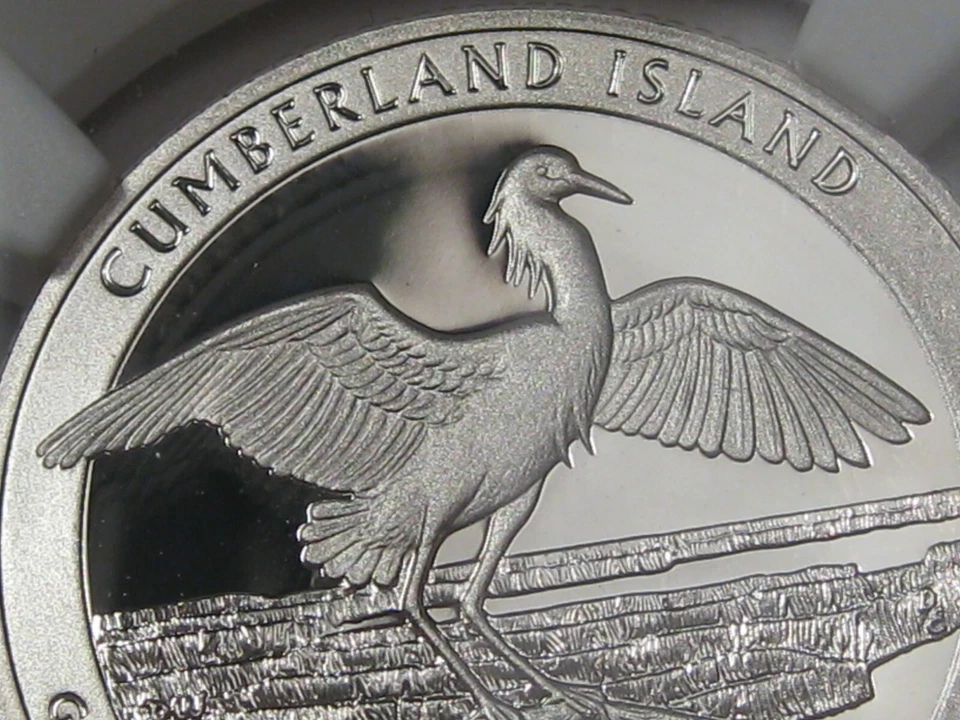 2018-s Proof Silver Quarter Cumberland Island. NGC PF70 U-CAM. Sign: Mike Castle - Image 4 of 4