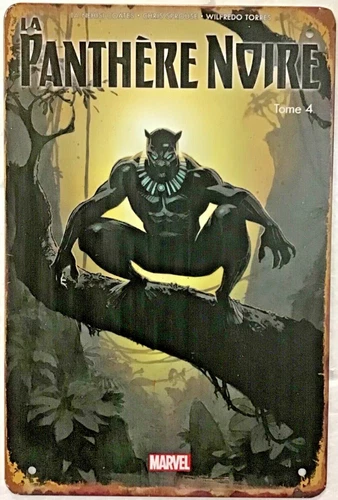 TIN SIGN 8x12 Black Panther movie Marvel comic strip book superhero jungle A56
