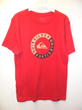 QUIKSILVER Boy's S/S T-Shirt SHORES AWAY - RRD0 Red - Large (14) - NWT