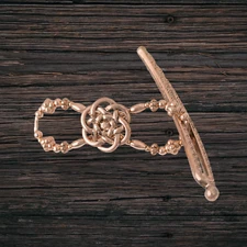 Lilla Rose Flexi - Clip 2763 Rose Gold Knot Barrette Nickel Plated