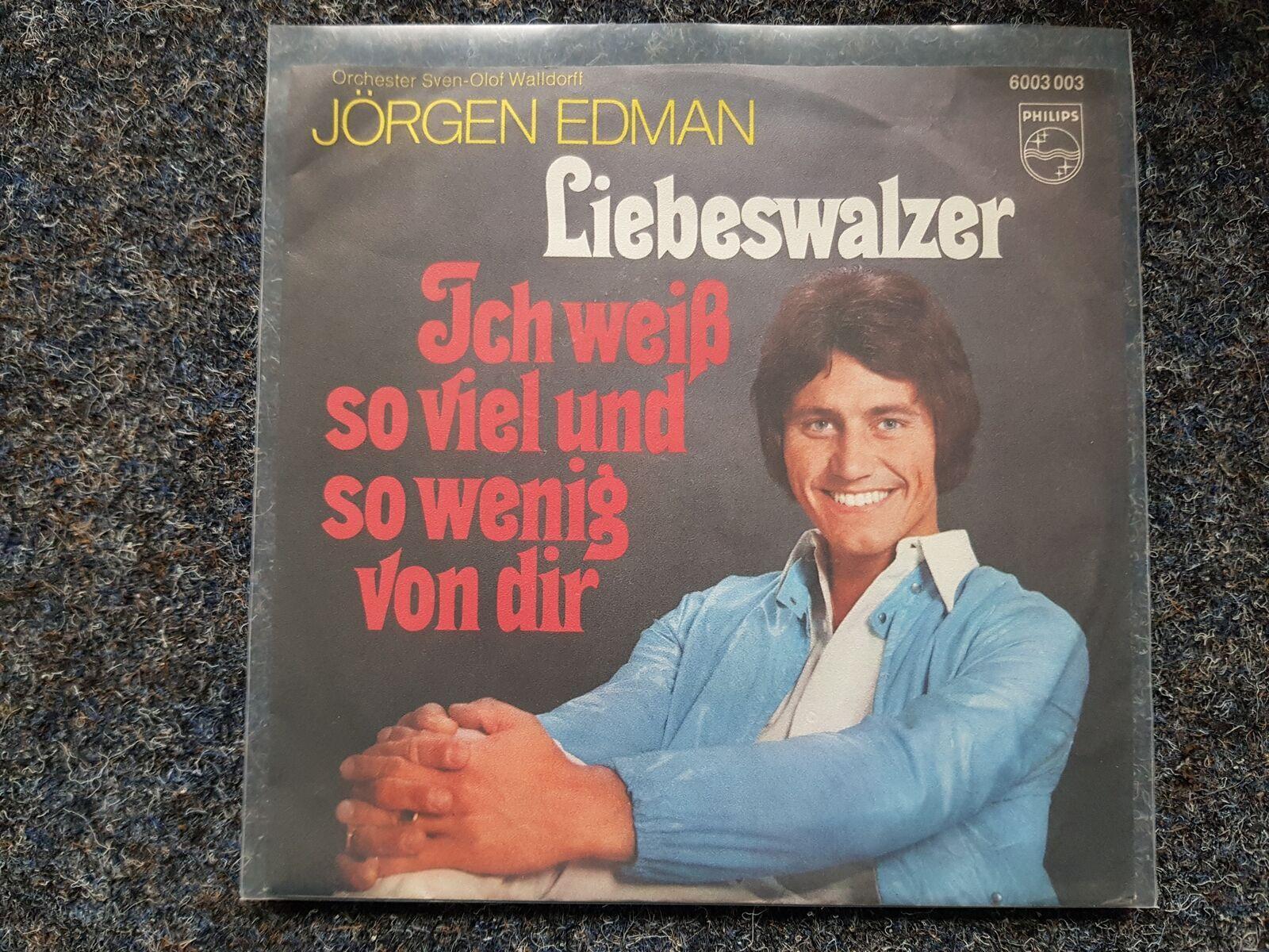 7"" Single Vinyl Jörgen Edman - Liebeswalzer