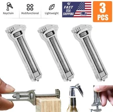 Compact Titanium Alloy Multi-purpose Tool Mini Multi-wrench Adjustable Keychain