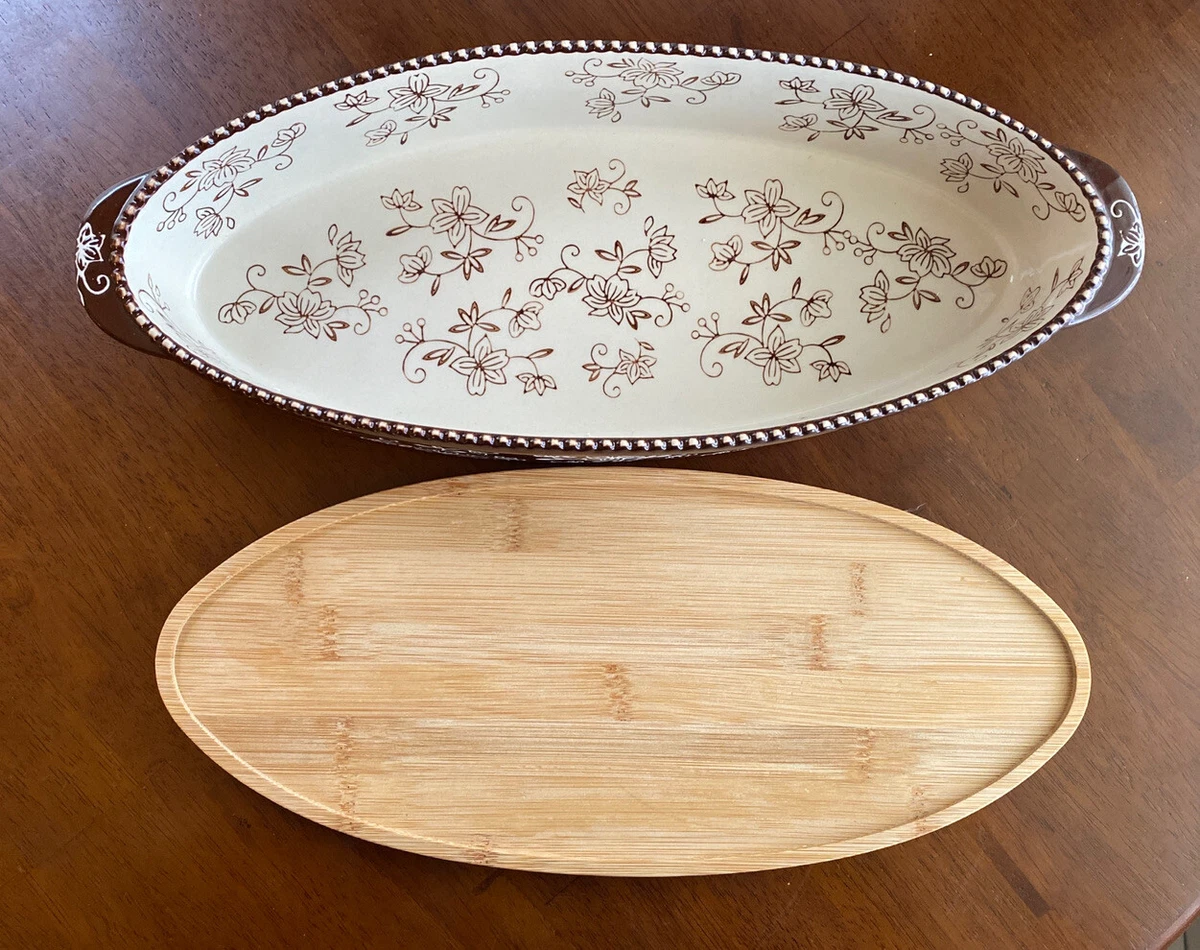 Temptations Bakeware by tara Chocolate Lace 9 Piece Centertaining Set NEW