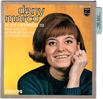 DANY MARCO La radio ne sait pas 1967 EP Philips French 60s girl Bossanova