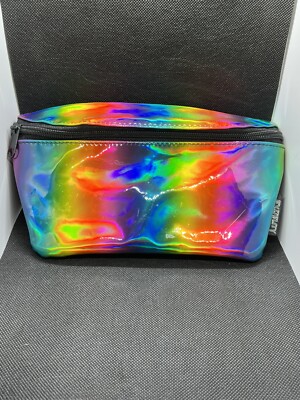 FYDELITY REFLECTIVE RAINBOW FANNY PACK CROSSBODY BACK SATCHEL MINT