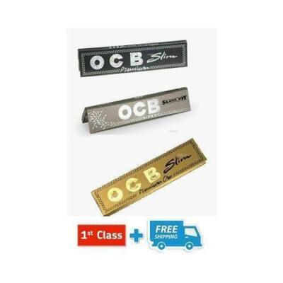 OCB SLIM KING SIZE PREMIUM SCHWARZ, GOLD, X- PERT NEU SMOKING BLÄTTCHEN MIX 