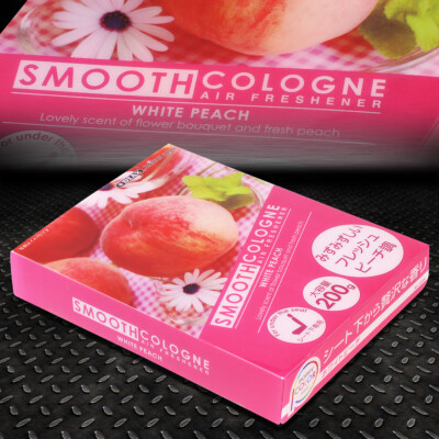 SMOOTH COLOGNE WHITE PEACH SCENT FRAGRANCE GEL 200G CAR/TOILET AIR FRESHENER BOX