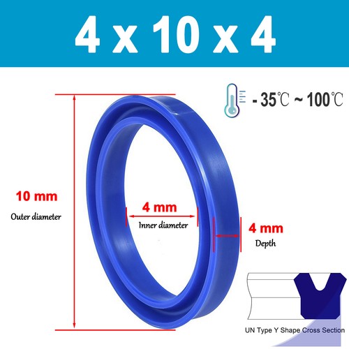 U-cup Hydraulic Ram Seal Y Seal Rod & Piston Working Cylinder 4/6/8/9/10-18mm ID - Picture 24 of 140