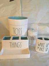 Rae Dunn Bathroom Set Blue Color Inside