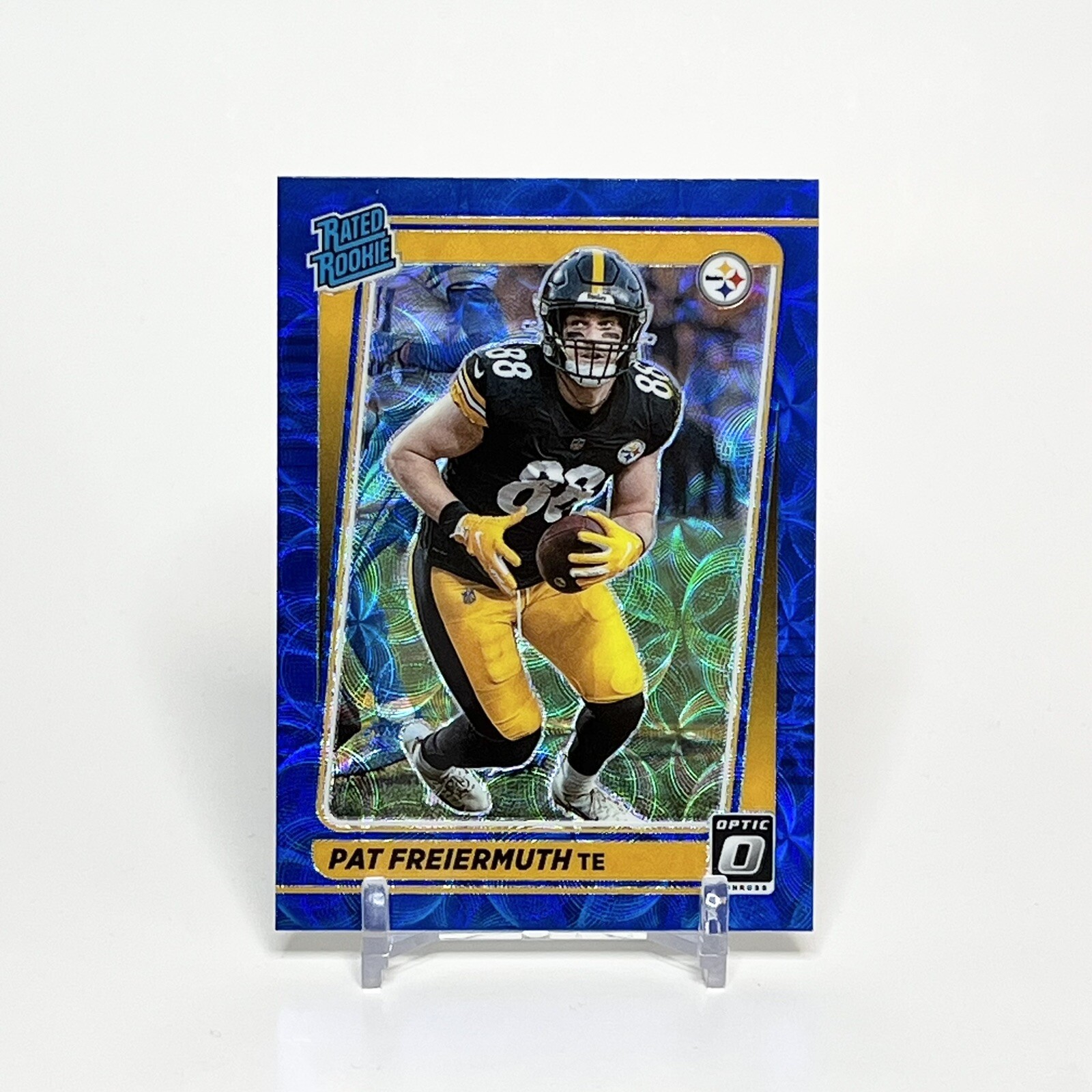 PAT FREIERMUTH 🔥🔥🔥 2021 Optic Rated Rookie #232, Blue Scope, Steelers