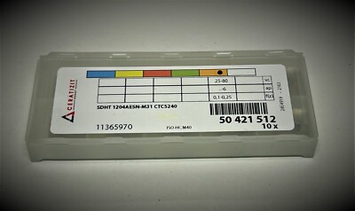10st Ceratizit Wendeplatten  SDHT 1204AESN-M31 CTC5240 Wendeschneidplatten