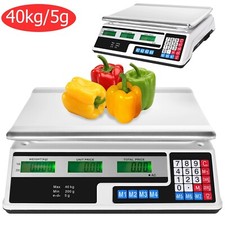 40KG/5G Digital Price Scale Commercial Electronic LCD Food Weight Retail Meat