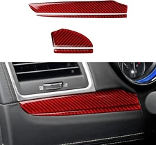 Red Real Carbon Fiber Driver Dashboard Side Decal Trim Fits 11-23 Chrysler 300
