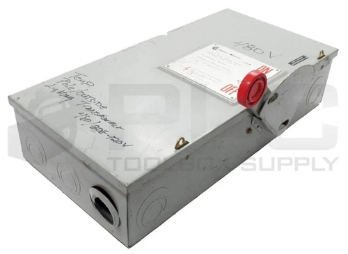 EATON H363SNK POWER MASTER HEAVY DUTY SAFETY SWITCH 100A 600VAC 1-3PH