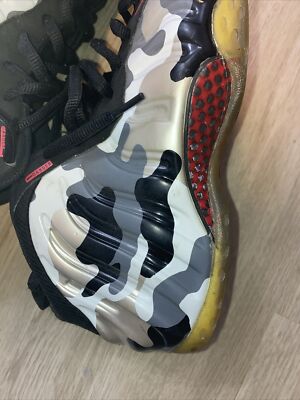 Nike Foamposite カモフラージュシューズ Nike Air Foamposite One Safari Men's Size 9 Black Anthracite