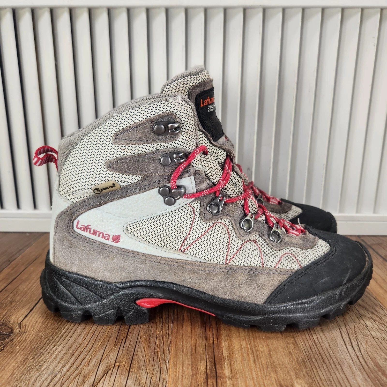 Lafuma Argentera Womens 8.5 Gray Trekking Hiking Trail Ankle Boots Outdoors Camp