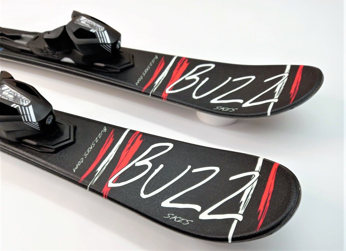 BUZZ ATOM V12 Blk/Red 99 cm Skis inc Release Binding mini