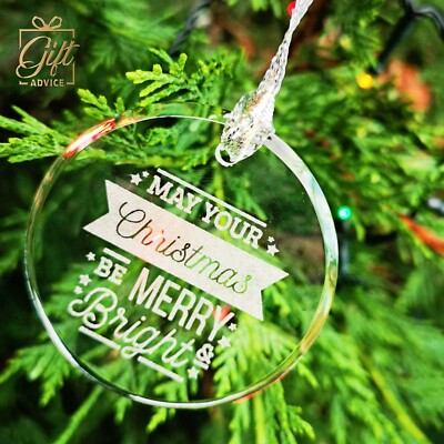 Personalized Engraved Custom Crystal Ornament Decoration for Christmas Tree