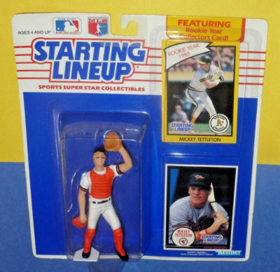 1990 MICKEY TETTLETON sole Baltimore Orioles Rookie Starting Lineup + 1985 A's