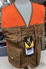 New Sealed Browning Upland Pheasants Forever Vest Blaze Trim & Field Tan