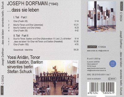 JOSEPH DORMAN: ... DASS SIE LEBEN NEW CD